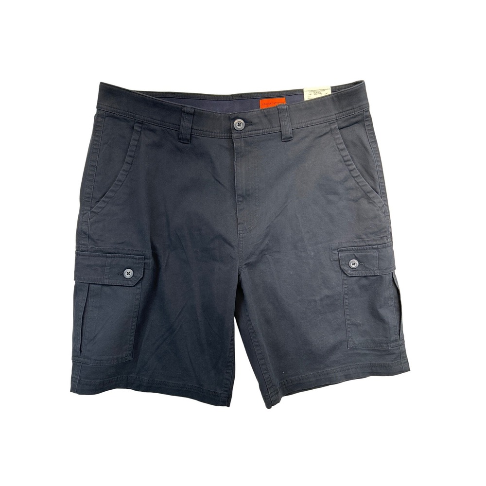 St. John's Bay Cargo Shorts Mens 38‎ Navy Performance Comfort Stretch NWT